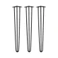 Preview: 3-delige Zwart Set Stalen Tafelpoten Tafelonderstel Tafelframe HAIRPIN
